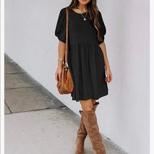 NWT Black Swing Dress with Pockets